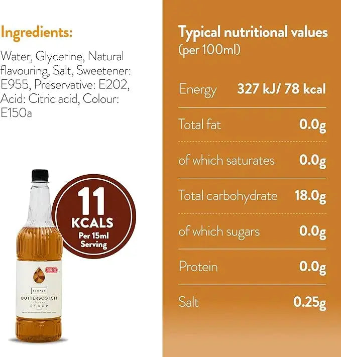 Simply Sugar Free Butterscotch Syrup