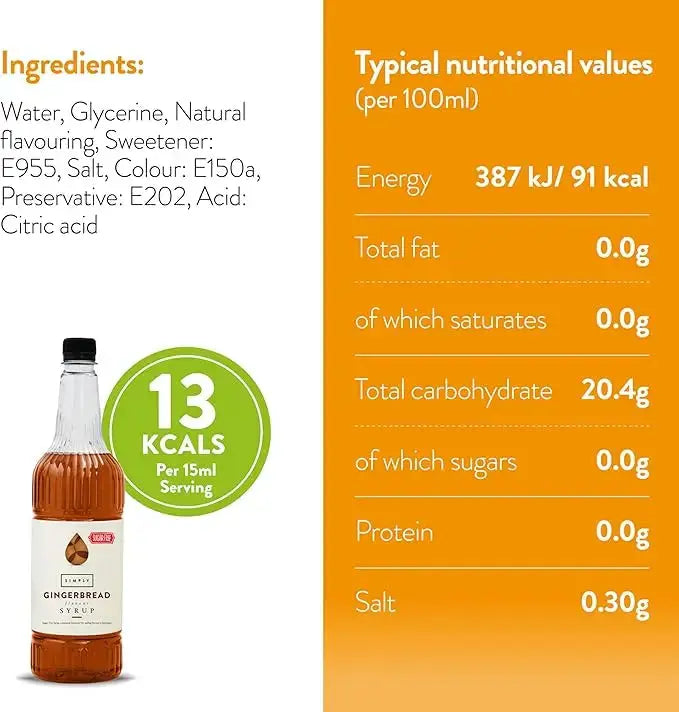 Simply Sugar Free Gingerbread Syrup