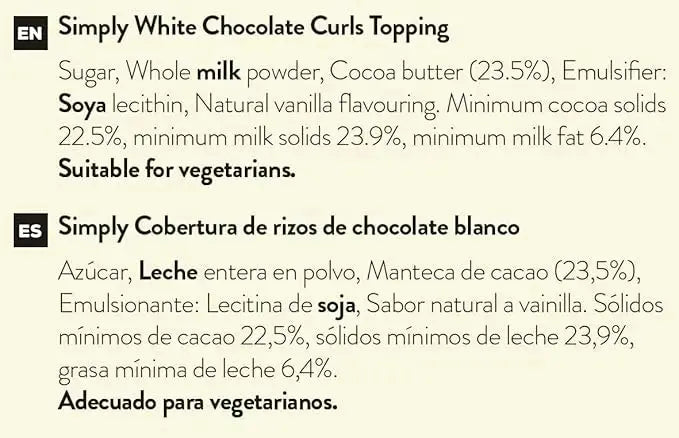 Simply White Chocolate Curls