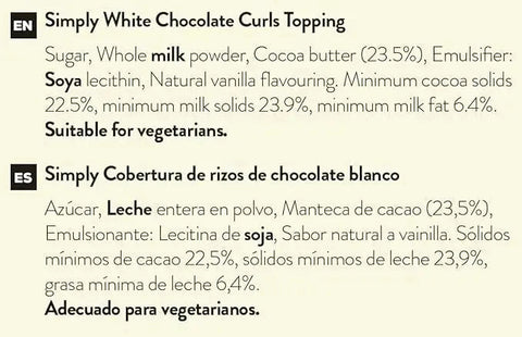 Simply White Chocolate Curls