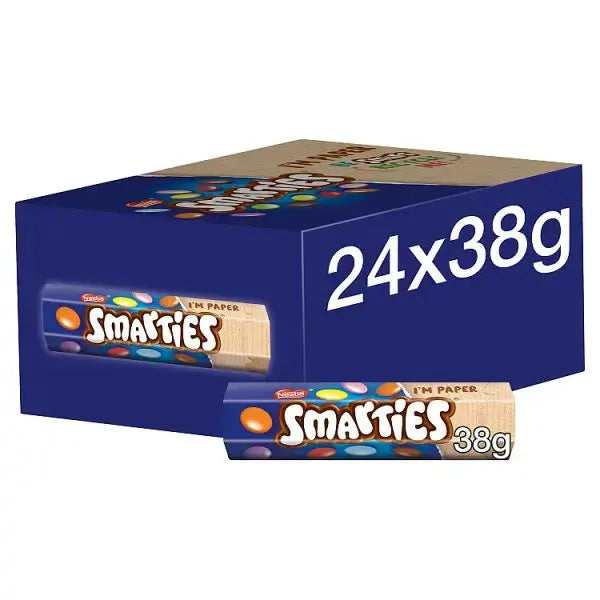 Smarties Milk Chocolate Tube 38g (Case of 24)