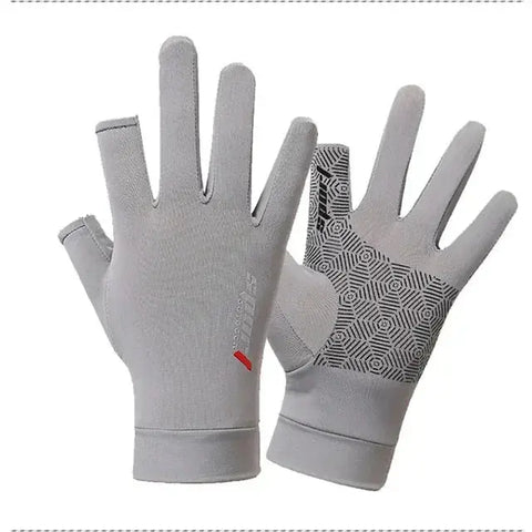 Sports Golf Ice Silk Riding Driving Gloves Non-Slip Fitness UV Protection Gloves