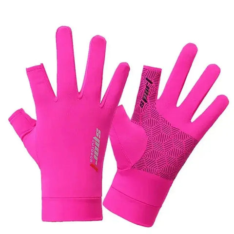 Sports Golf Ice Silk Riding Driving Gloves Non-Slip Fitness UV Protection Gloves