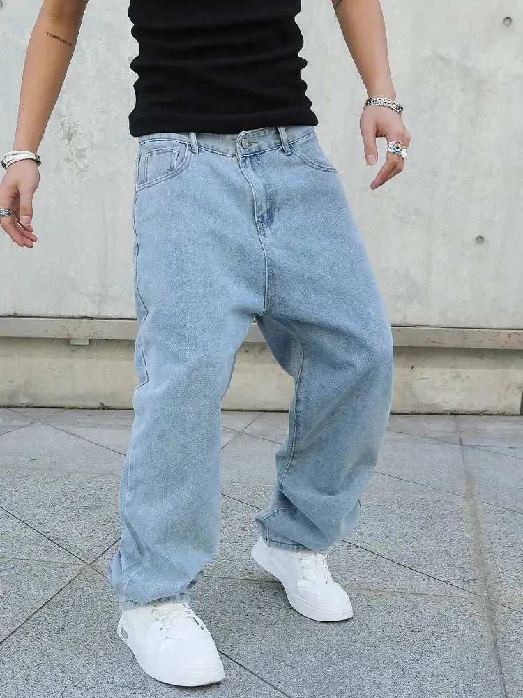 Men's Baggy Oversized Jeans – Y2K Wide-Leg Streetwear Denim