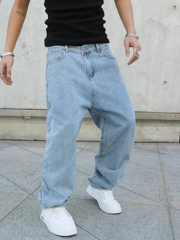 Men's Baggy Oversized Jeans – Y2K Wide-Leg Streetwear Denim