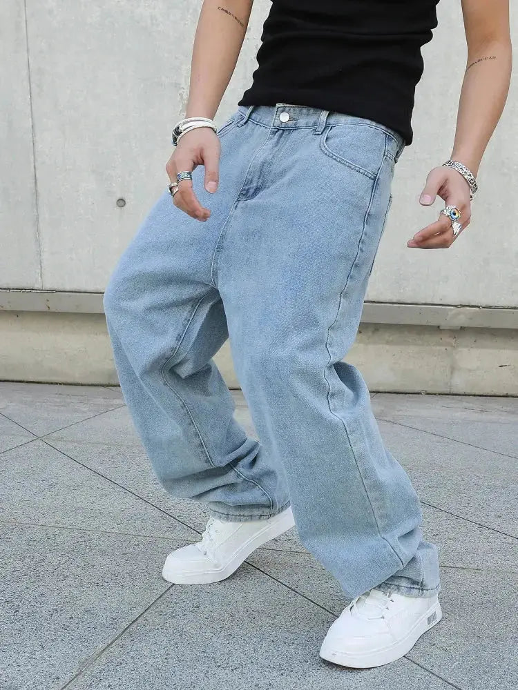 Men's Baggy Oversized Jeans – Y2K Wide-Leg Streetwear Denim