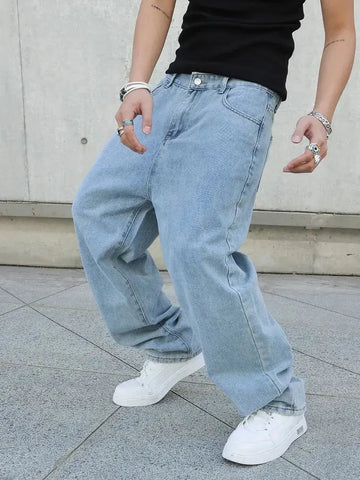 Men's Baggy Oversized Jeans – Y2K Wide-Leg Streetwear Denim