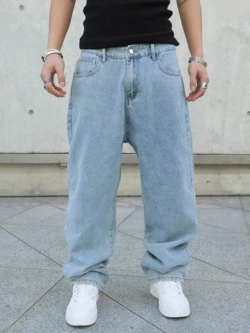 Men's Baggy Oversized Jeans – Y2K Wide-Leg Streetwear Denim