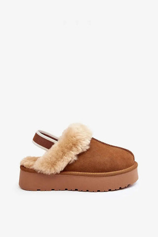 Step in style Fashionable women's slippers made of natural suede