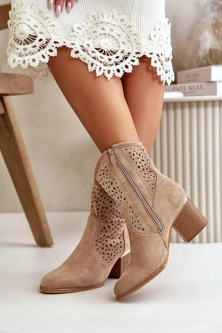 Step in style Women's ankle boots made of eco suede