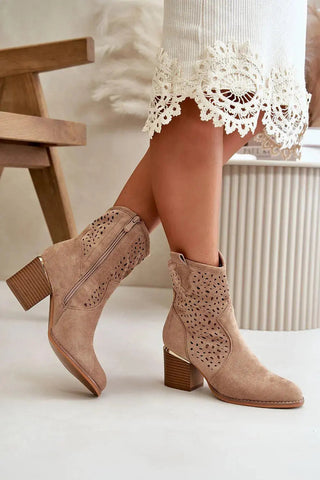 Step in style Women's ankle boots made of eco suede