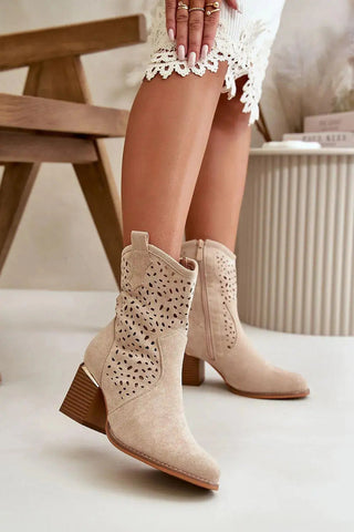 Step in style Women's ankle boots made of eco suede