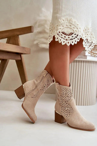 Step in style Women's ankle boots made of eco suede