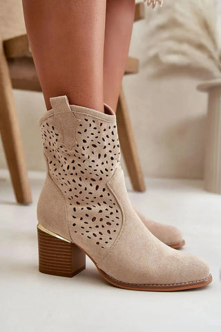 Step in style Women's ankle boots made of eco suede