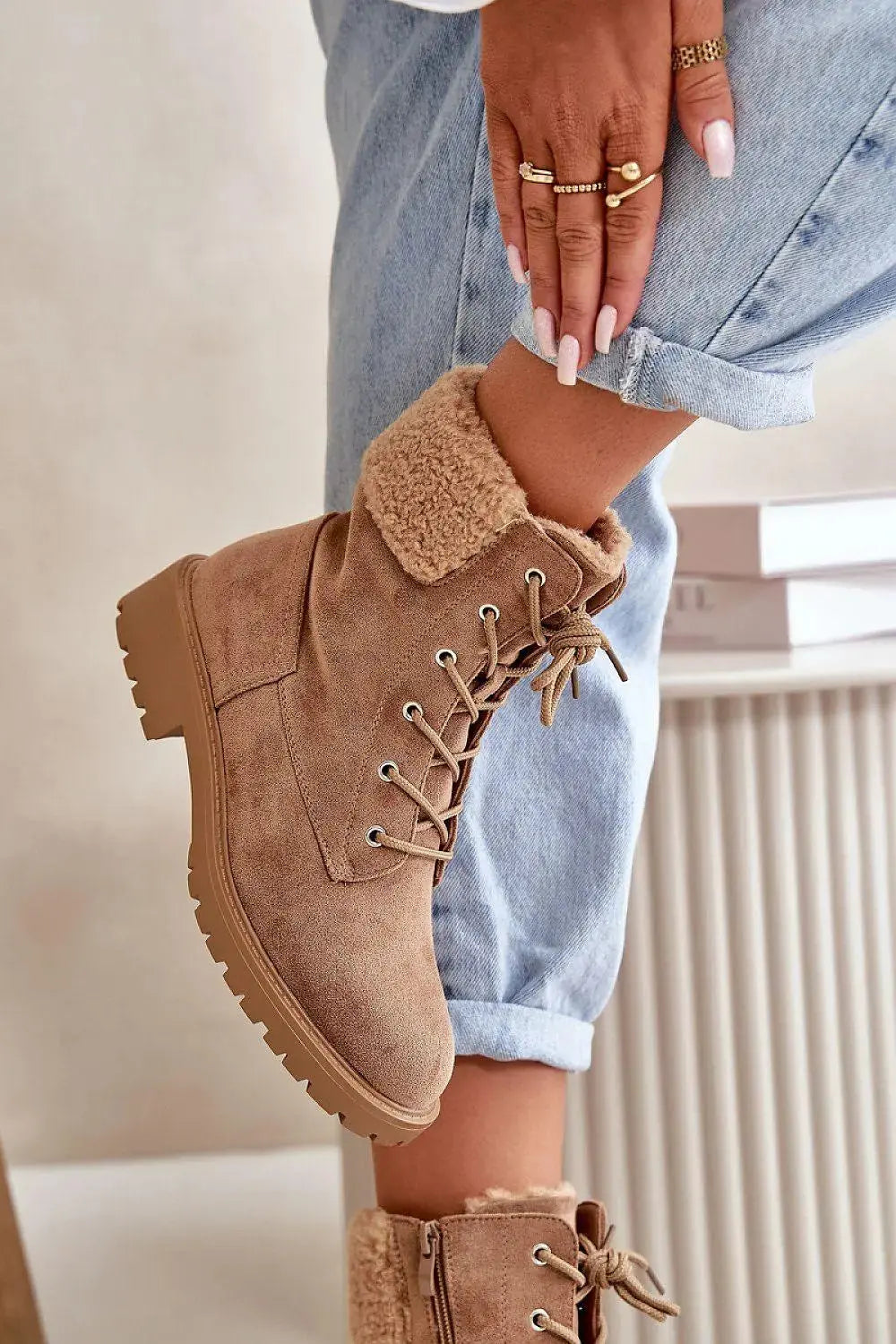 Step in style Women's soft eco suede ankle boots