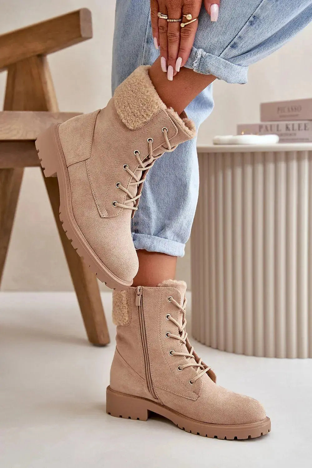 Step in style Women's soft eco suede ankle boots