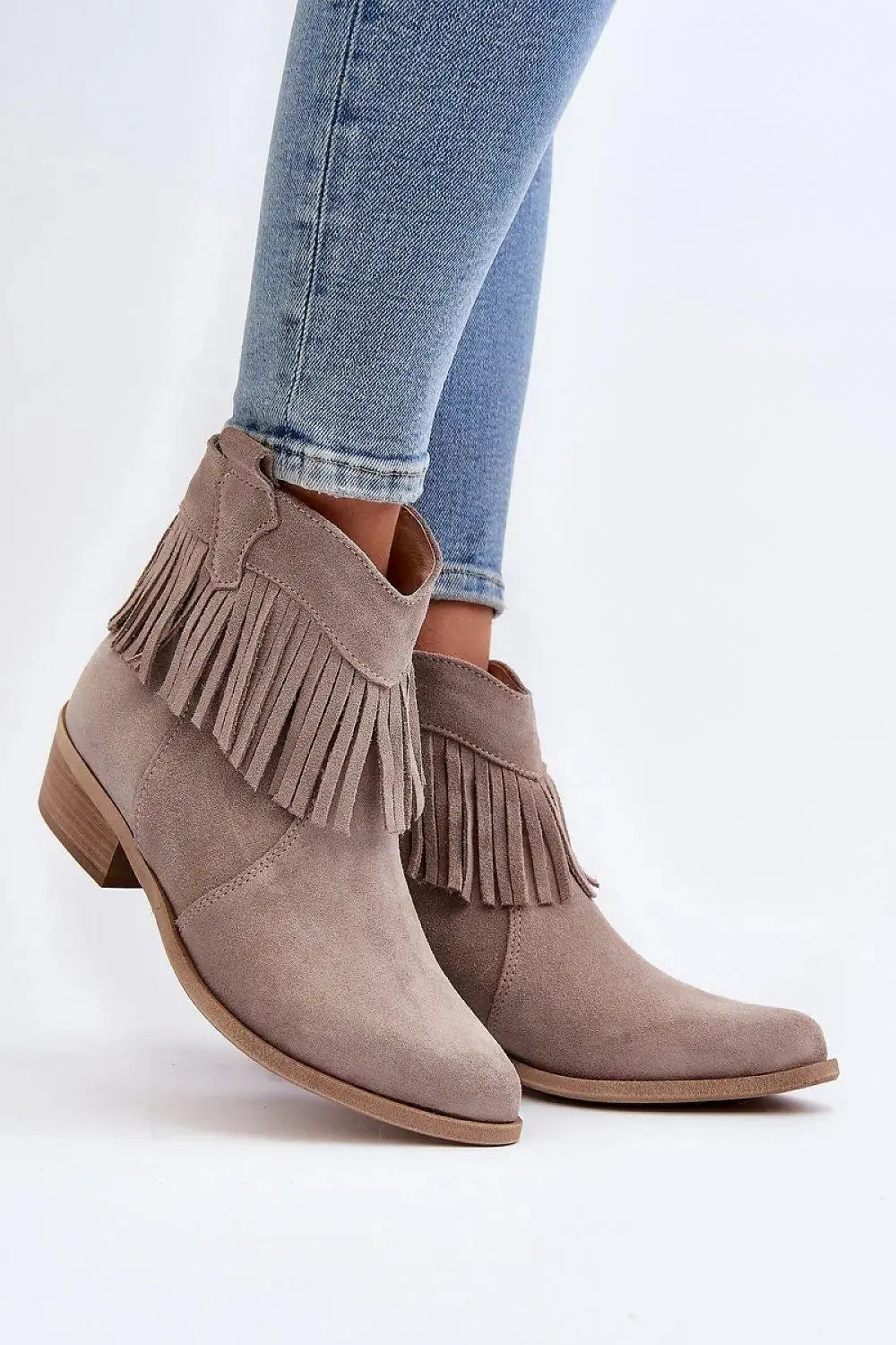 Step in style natural leather women's zipper boots