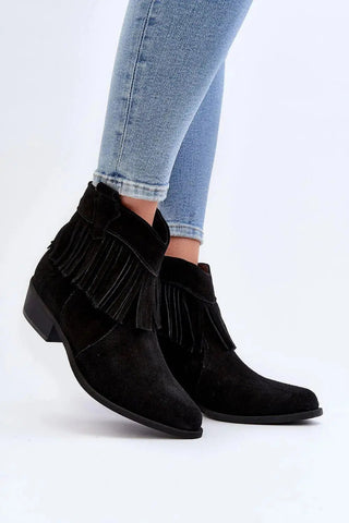 Step in style natural leather women's zipper boots