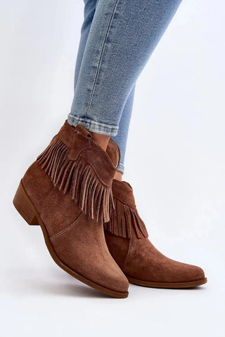 Step in style natural leather women's zipper boots