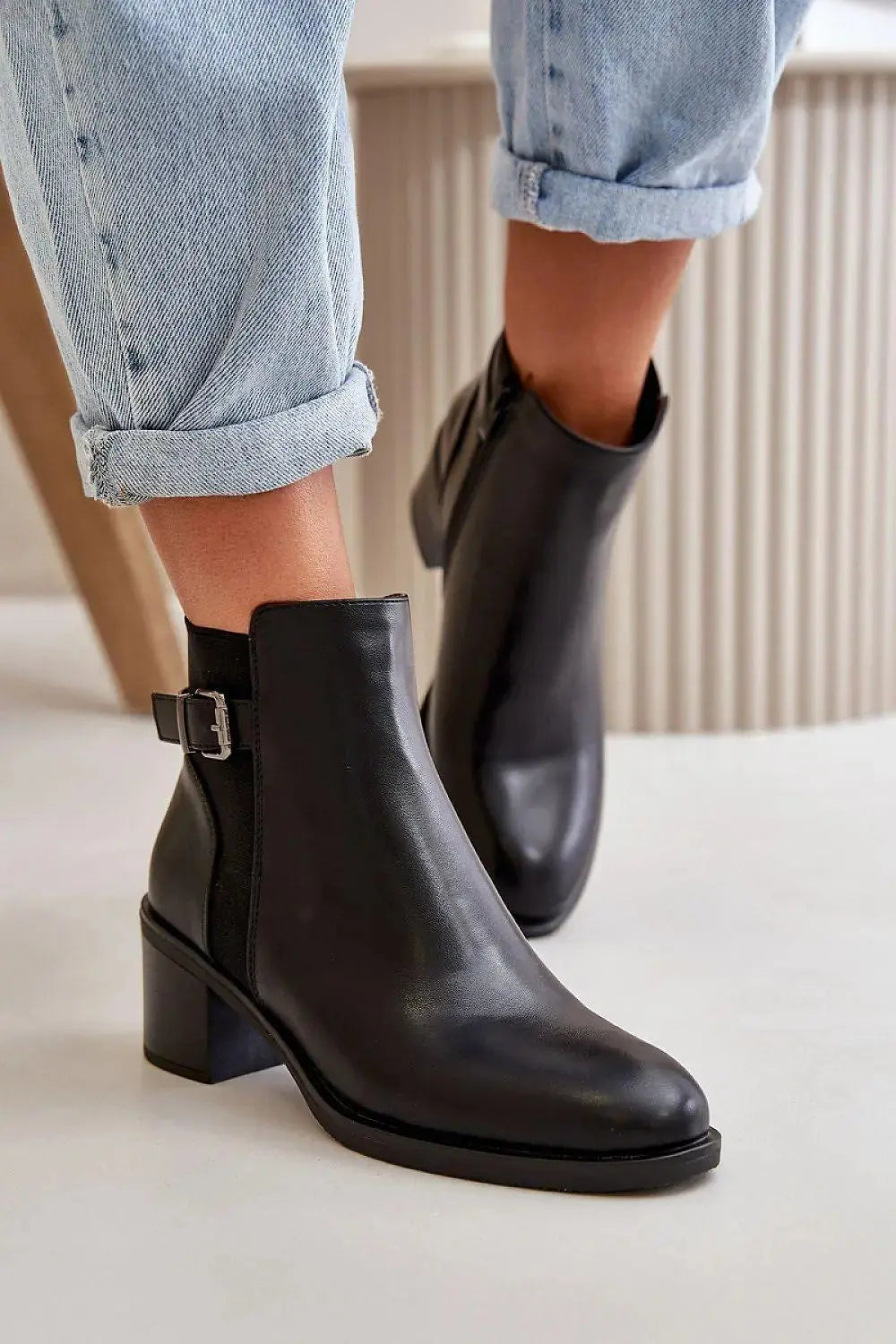 Step in style women's ankle boots made of eco leather