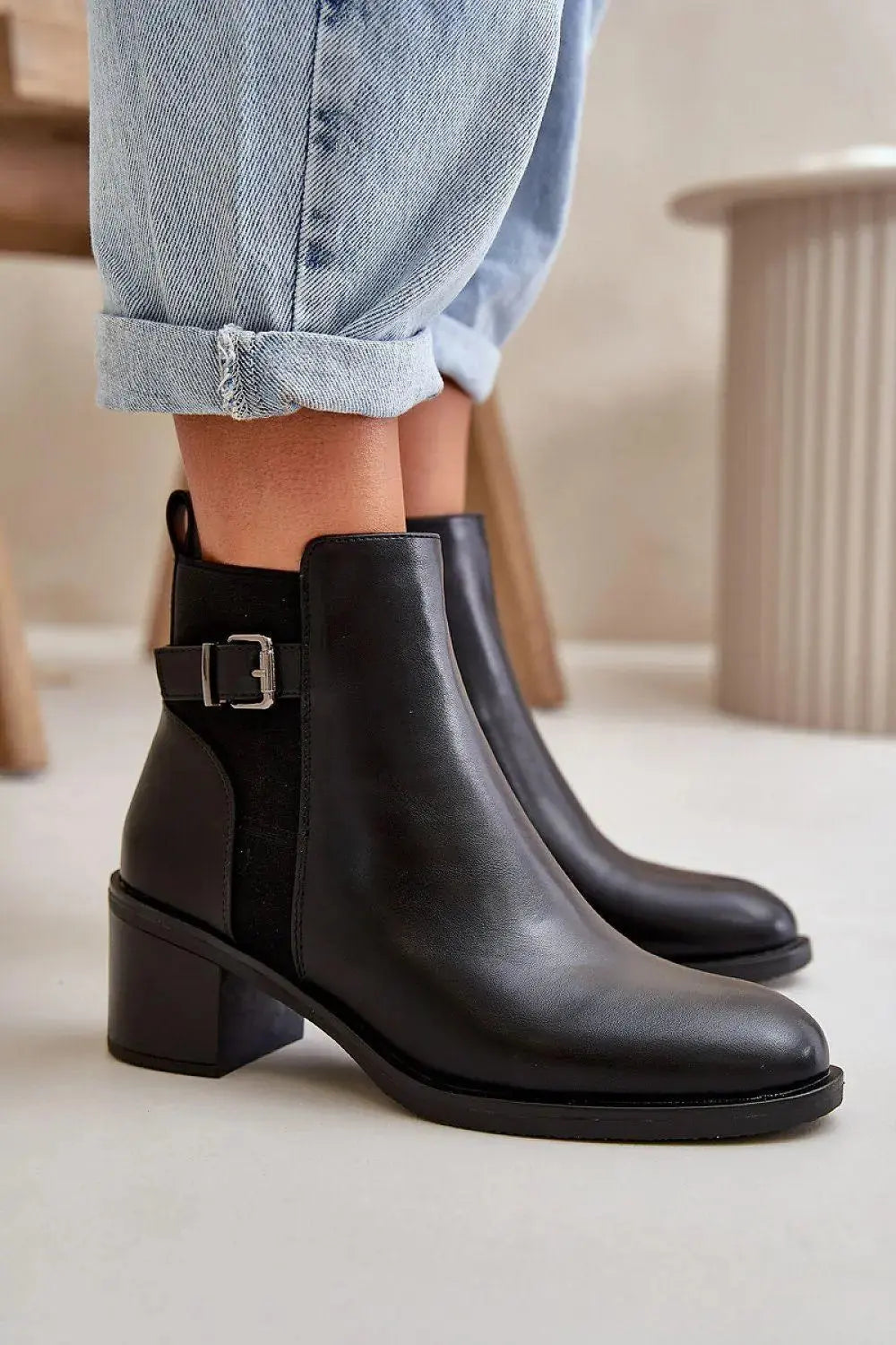 Step in style women's ankle boots made of eco leather