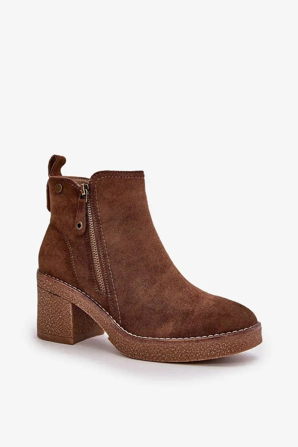 Step in style women's ankle boots made of soft eco suede