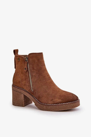Step in style women's ankle boots made of soft eco suede