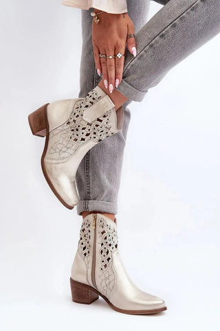Step in style women's boots made of natural leather