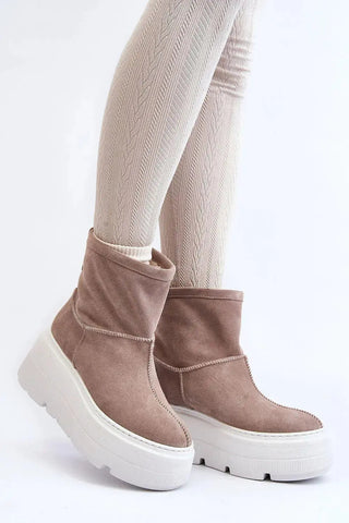 Step in style women's buskin boots made of natural leather