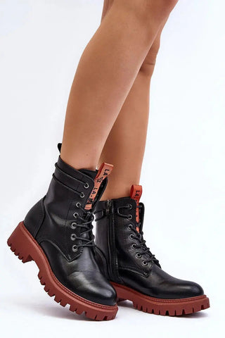 Step in style women's trapper shoes made of eco leather
