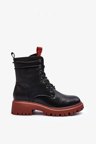 Step in style women's trapper shoes made of eco leather