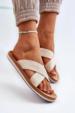 Step in style women's two intertwining straps flip-flops from the Big Star brand