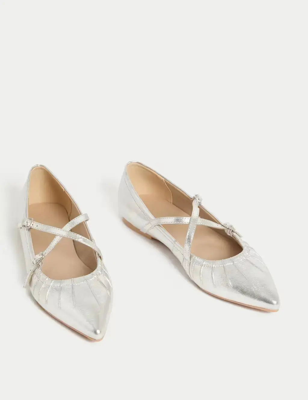 Strappy Pointed Ballet Pumps