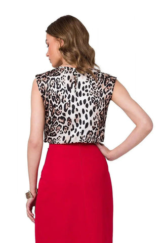 Stylove sleeveless and round neckline blouse