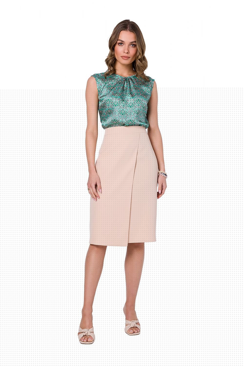 Stylove sleeveless and round neckline blouse