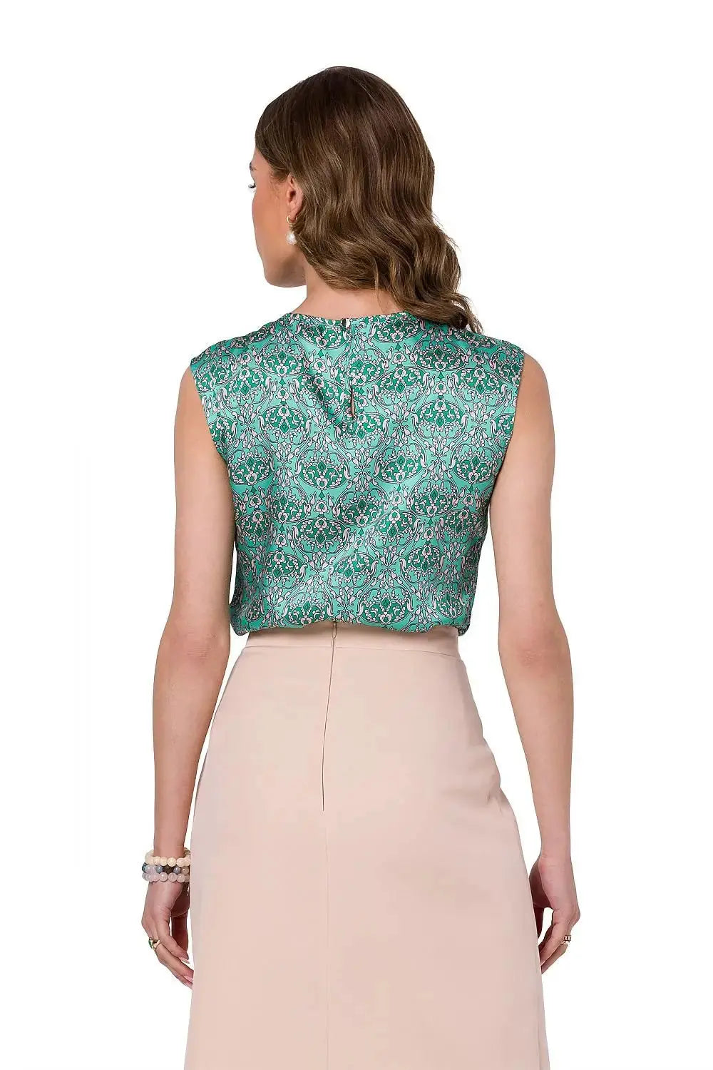 Stylove sleeveless and round neckline blouse