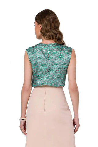 Stylove sleeveless and round neckline blouse