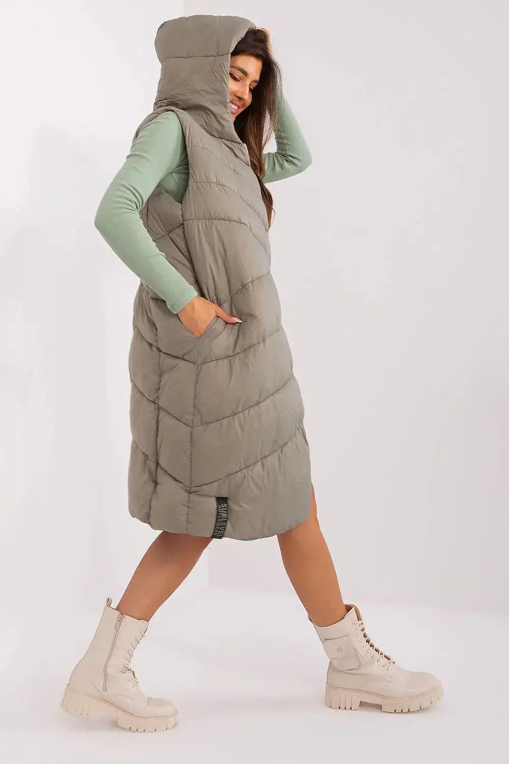 Sublevel Quilted insulated vest with hood