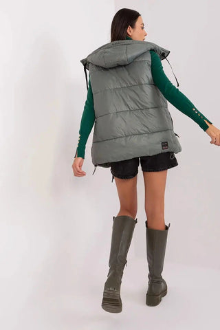 Sublevel Quilted, insulated zippered vest with hood