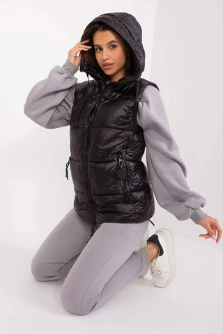 Sublevel Quilted, insulated zippered vest with hood
