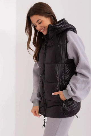 Sublevel Quilted, insulated zippered vest with hood