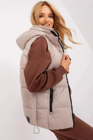 Sublevel Quilted, insulated zippered vest with hood