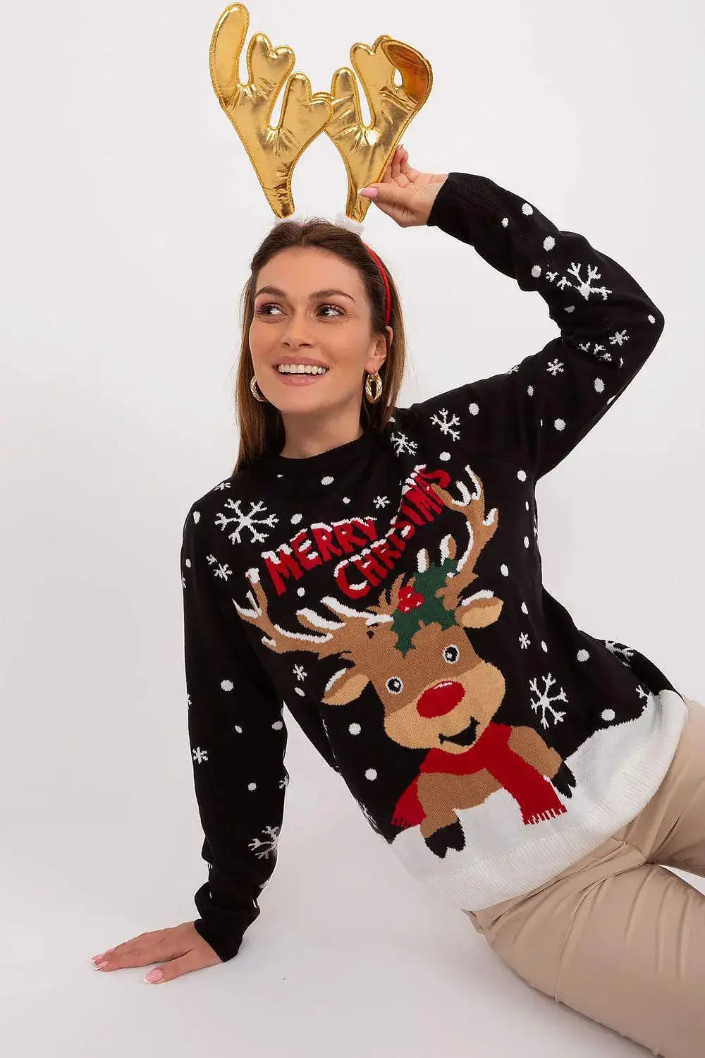 Sublevel tactile polyacrylic christmas sweater