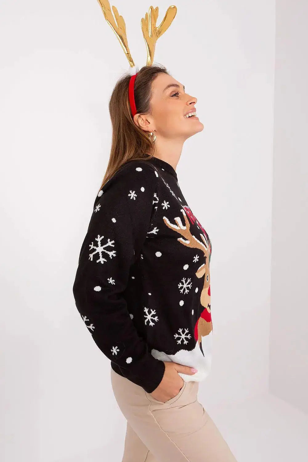 Sublevel tactile polyacrylic christmas sweater
