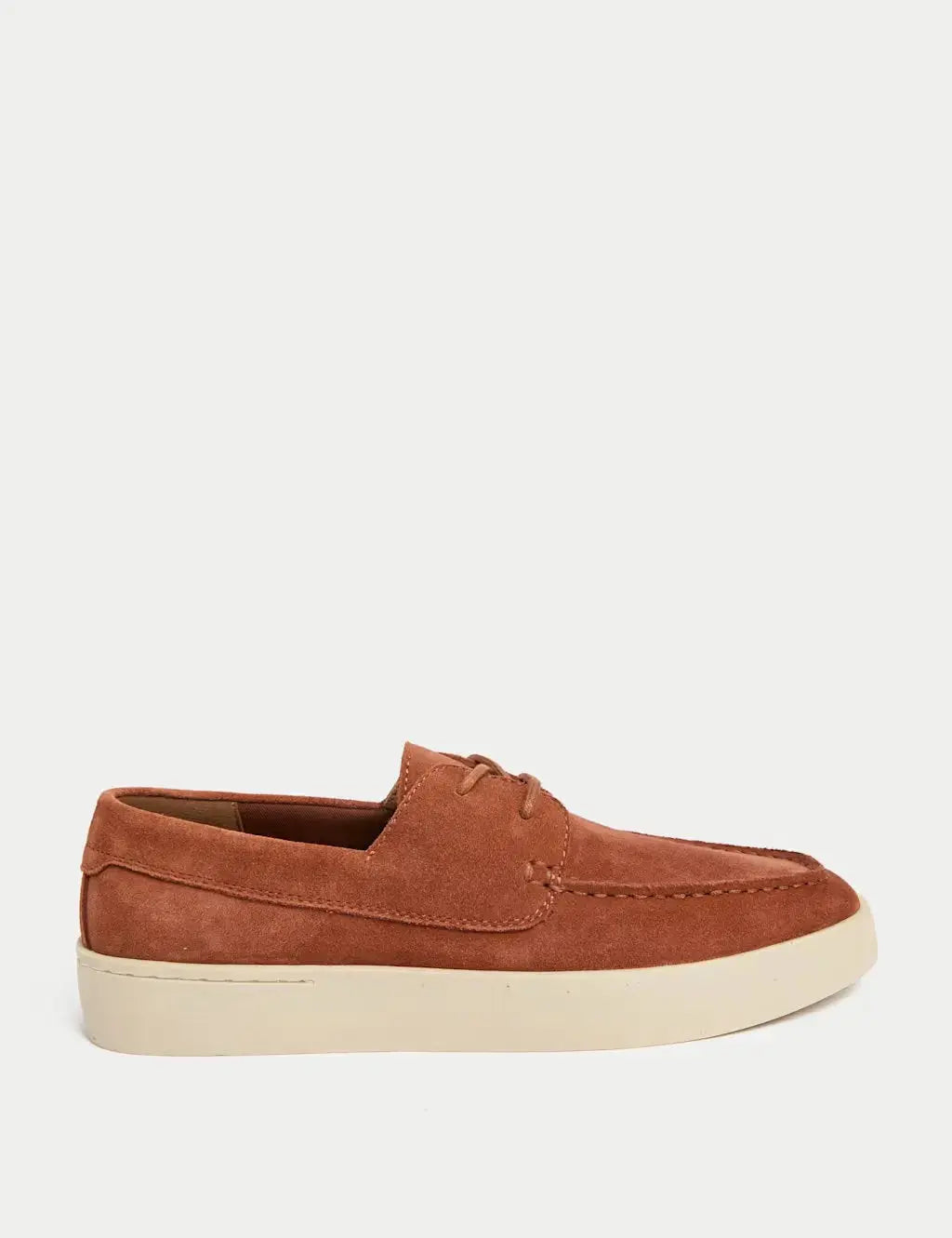 Autograph Suede White Sole Lace Up Loafers