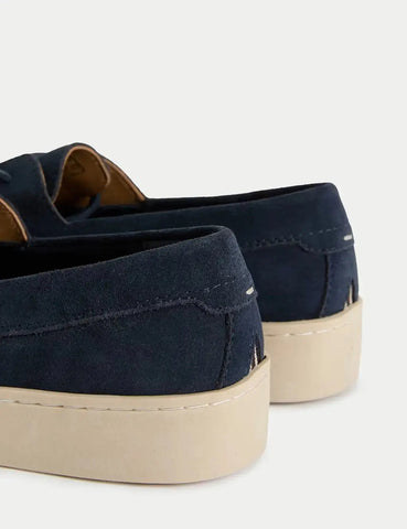 Autograph Suede White Sole Lace Up Loafers