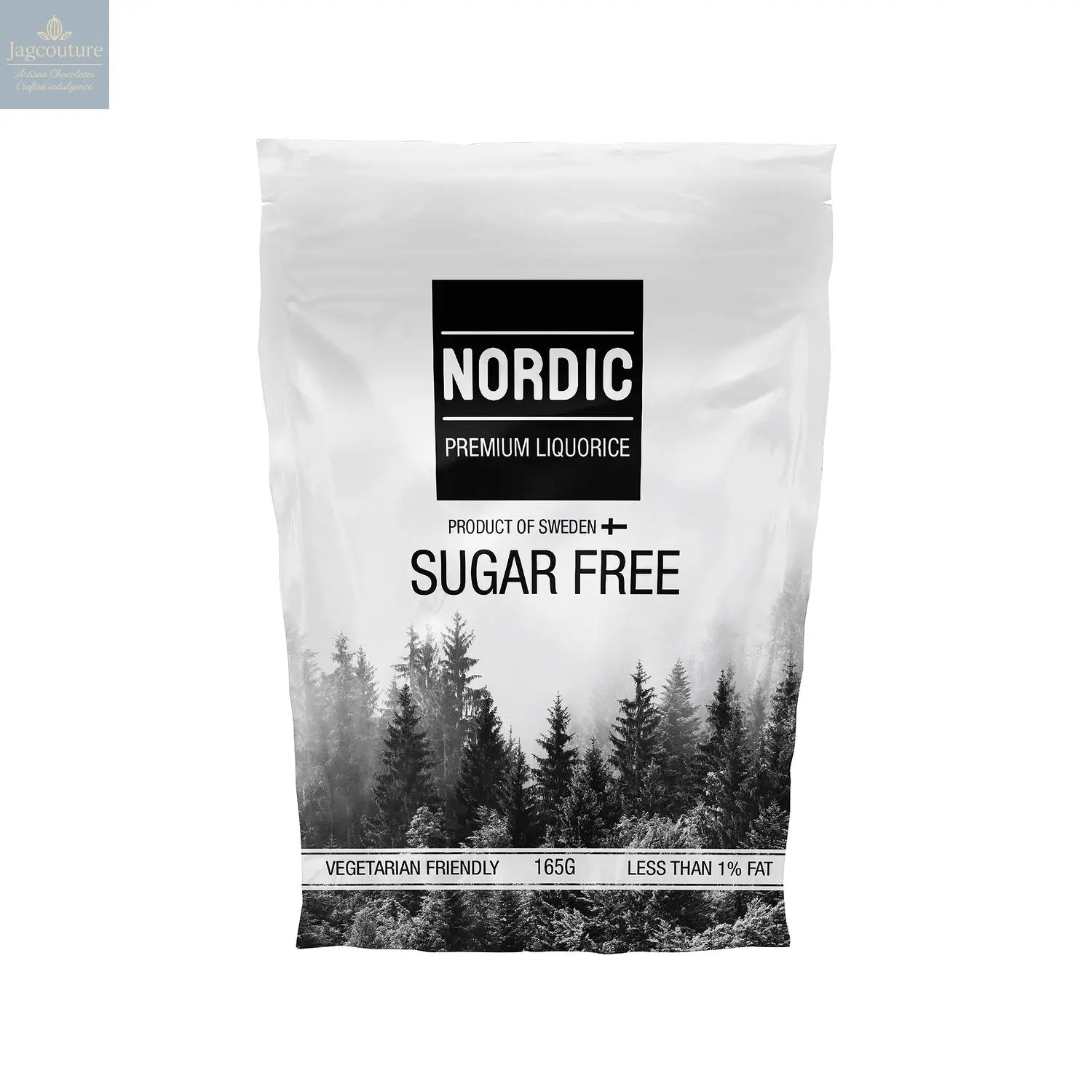 Sugar free soft eating premium liquorice in sachet bag - vegetarian friendly Jag Couture Chocolates