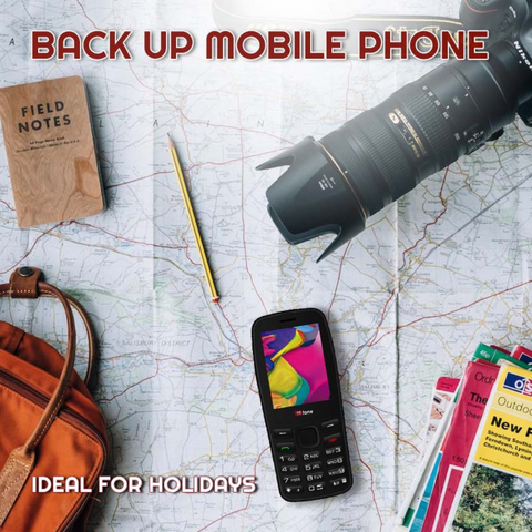 TTfone TT175 2.4inch UK Sim Free Dual Sim Basic Simple Feature Mobile Phone  Unlocked with camera Torch Media Games with Mains Charger and GiffGaff Sim Card