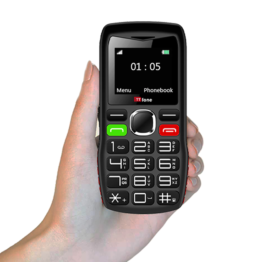 TTfone TT880 Easy-to-Use Mobile Phone for Seniors and Elderly - Large Button Phone with Emergency Assistance Button with Mains Charger and EE Sim Card