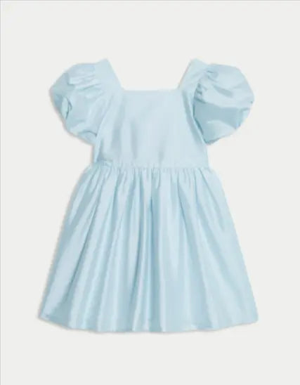 Taffeta Bow Dress (2-8 Yrs)